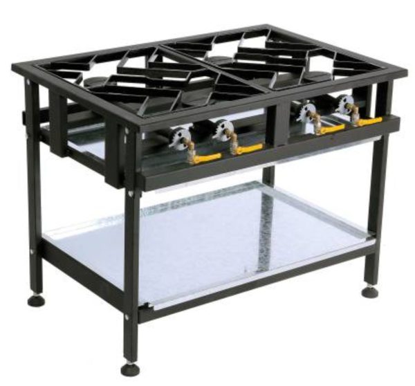 Boiling Table Gas – Commercial – 4 Burner Staggered Test