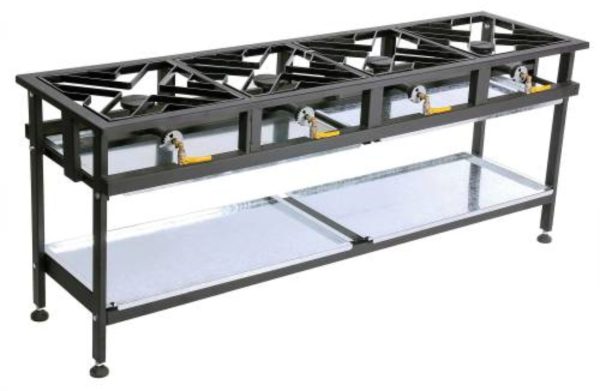 Boiling Table Gas – Commercial – 4 Burner Straight