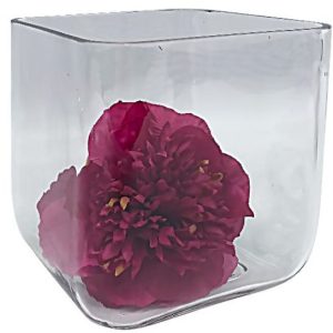 Curved Square Vase 13X13 cm