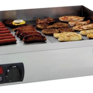 Flat Top Grill Anvil – Ribbed - Flat – 600mm – Elec