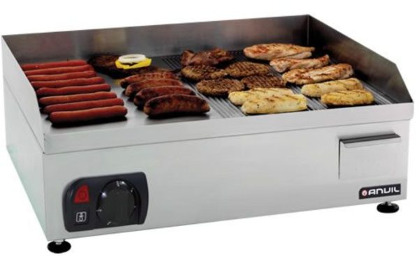 Flat Top Grill Anvil – Ribbed - Flat – 600mm – Elec