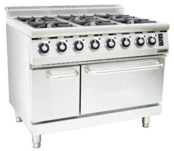 Gas Stove With Electric Oven Anvil – 6 Burner