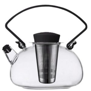 Glass Infused Teapot 1L Black