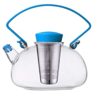 Glass Infused Teapot 1L Blue