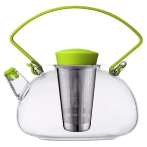 Glass Infused Teapot 1L Green