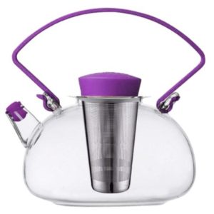 Glass Infused Teapot 1L Purple