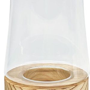 Tapered Cylinder with Wdn Base 28X19 cm