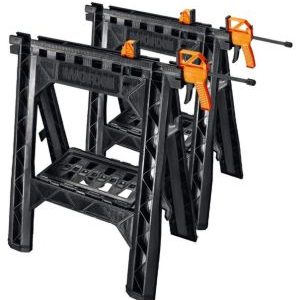 Clamping Sawhorses With Bar Clamps - TWIN SET