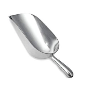 Ice Scoop Round Aluminium 220mm