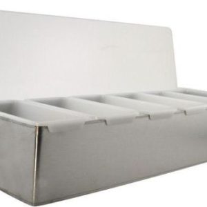 Stainless Steel Condiment Bar Caddy – 6 Compartment