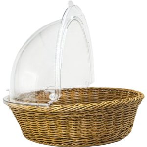 Woven Basket Round Light Brown 400 X 100mm